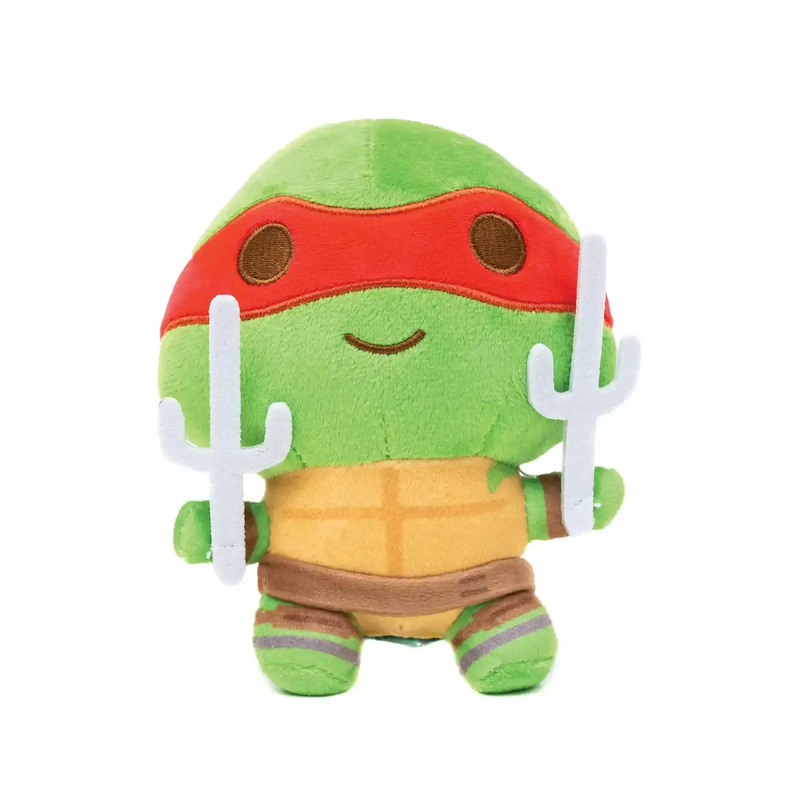 Image of Dog Toy Squeaker Plush - Teenage Mutant Ninja Turtles Raphael Full Body Sais Pose Red