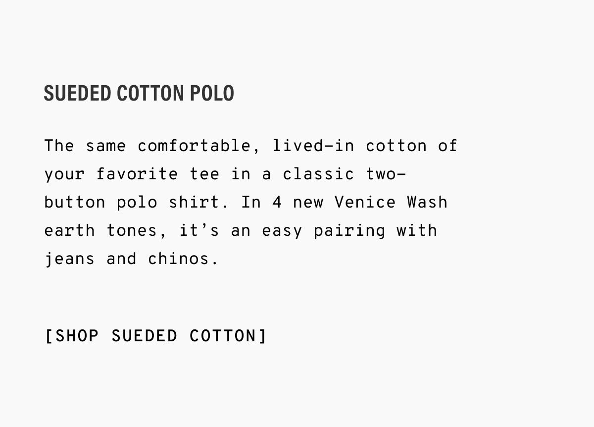 Men's Sueded Cotton Polo