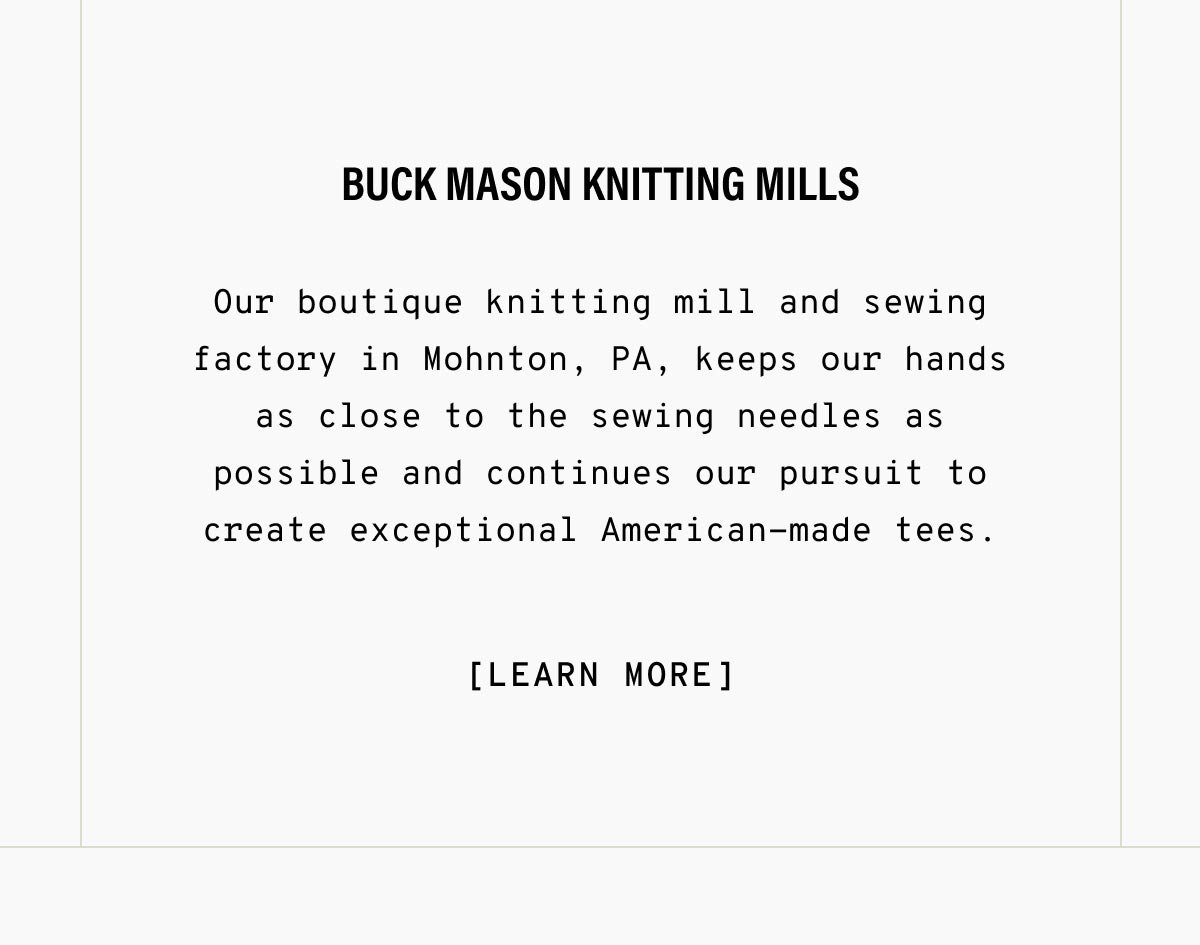 Buck Mason Knitting Mills