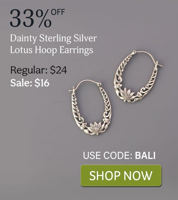 Lotus Hoop Earrings