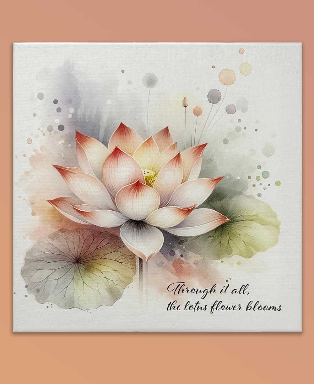 Image of Lotus Inspirational Wall Canvas