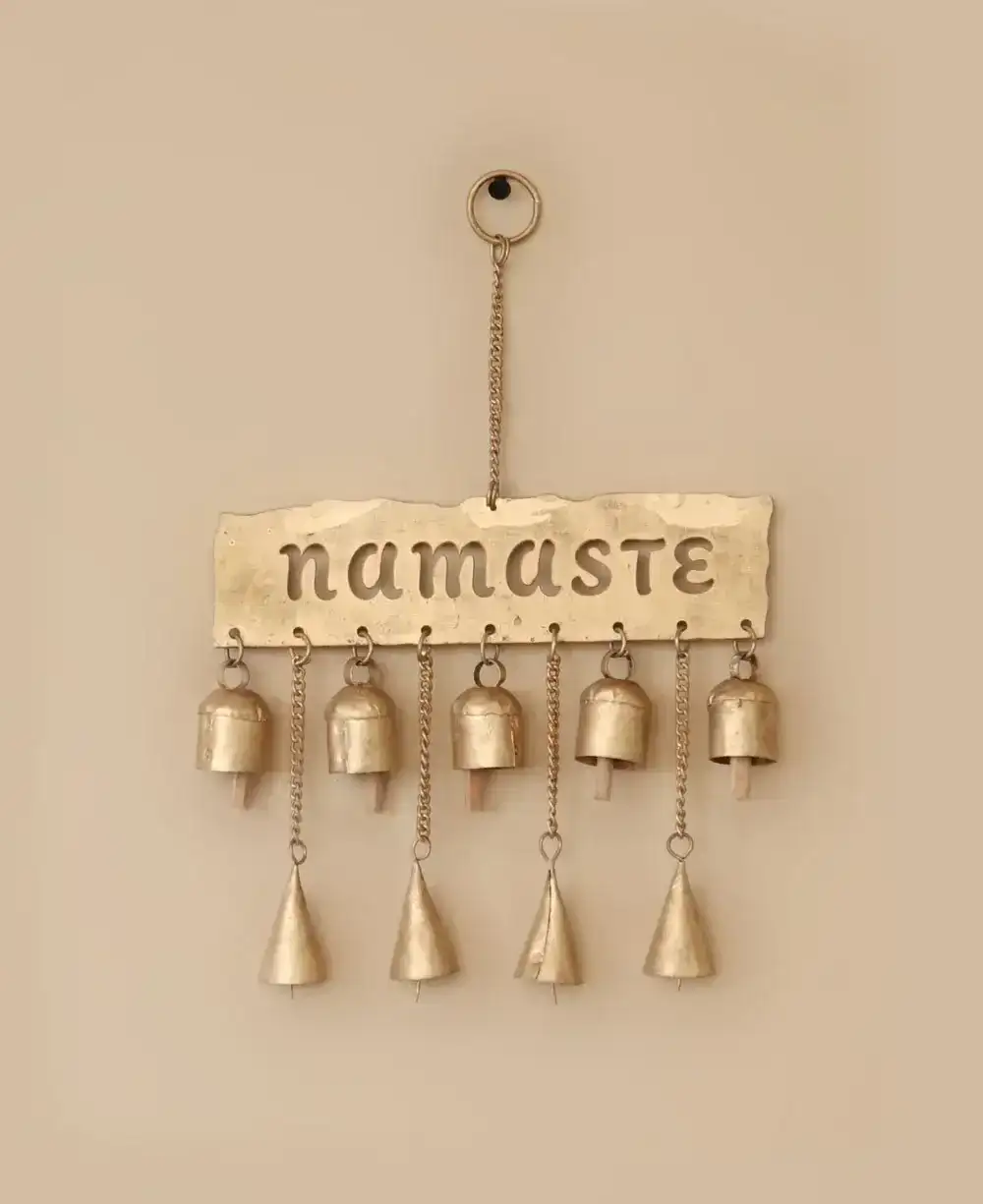 Image of Fairtrade Namaste Bell Chime Wall Hanging