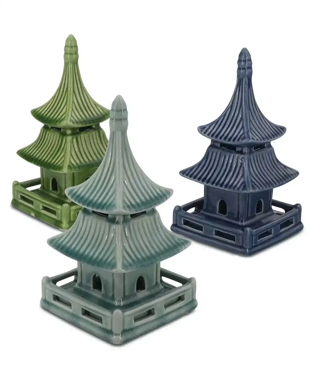 Image of Zen-Inspired Porcelain Pagoda Sculptures, Sold Individually