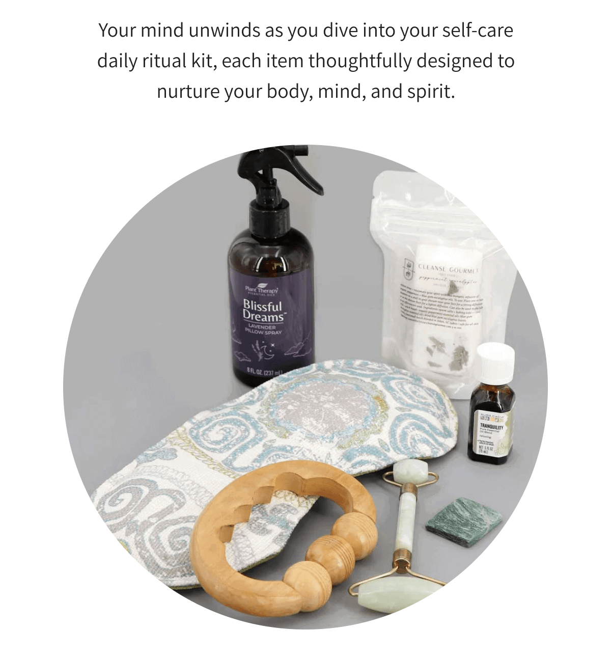 Your mind unwinds as you dive into your self-care daily ritual kit, each item thoughtfully designed to nurture your body, mind, and spirit.