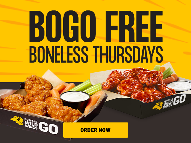 BOGO Boneless Wings Thursday