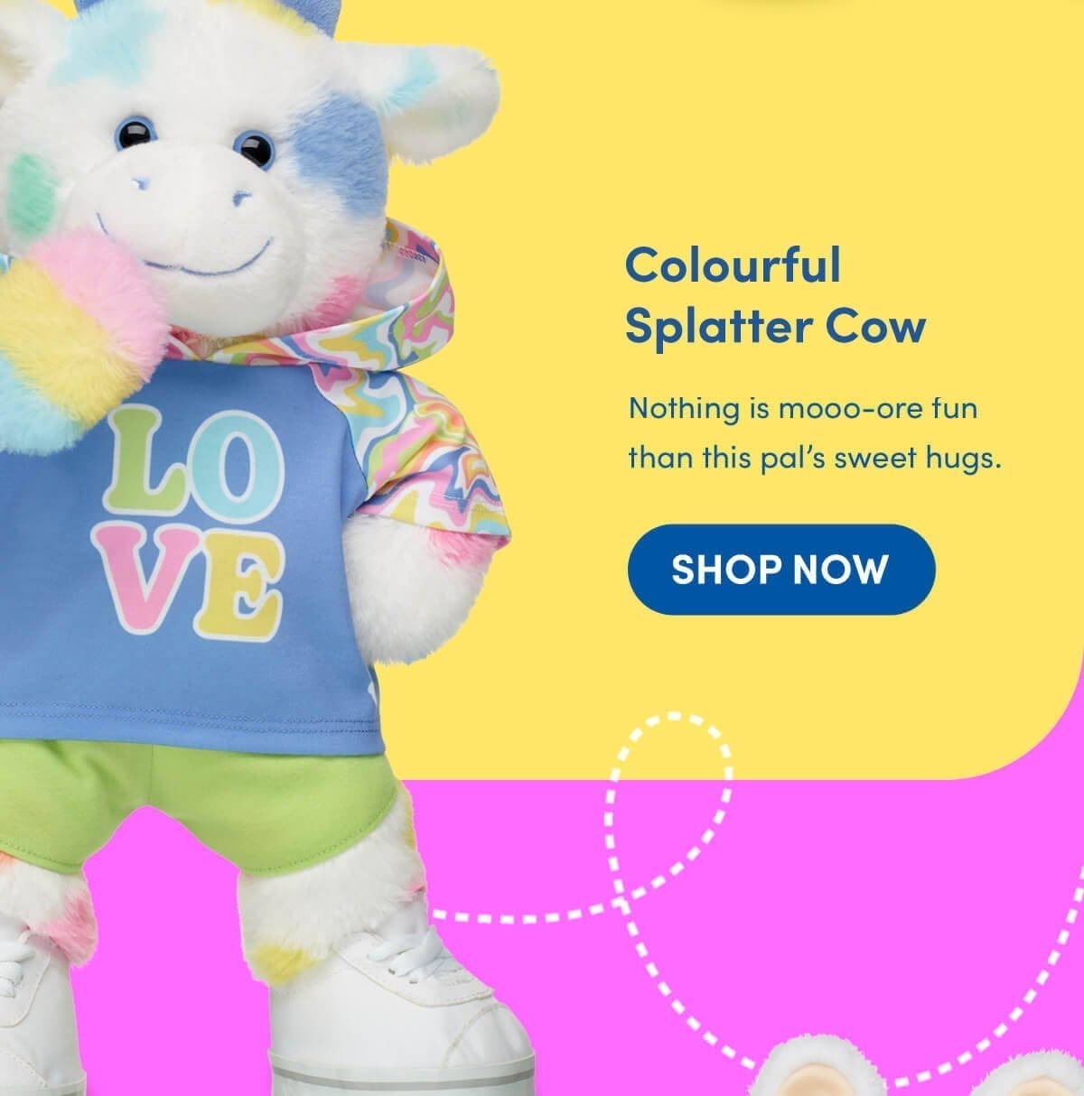 Colourfull Splatter Cow - Nothing is mooo-ore fun than this pal’s sweet hugs. - SHOP NOW