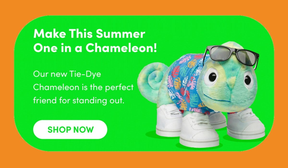 Make This Summer One in a Chameleon! Our new Tie-Dye Chameleon is the perfect friend for standing out. SHOP NOW