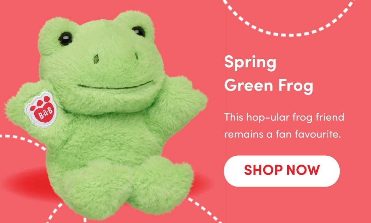 Spring Green Frog - This hop-ular frog friend remains a fan favourite - SHOP NOW