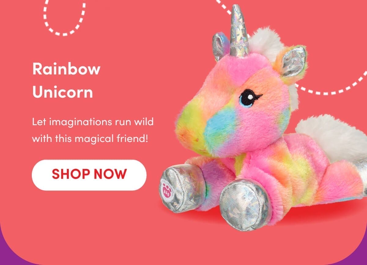 Rainbow Unicorn - Let imaginations run wild with this magical friend! - SHOP NOW