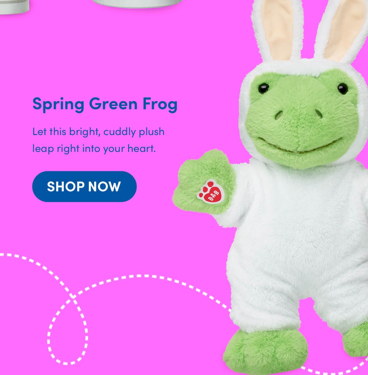 Spring Green Frog - Let this bright, cuddly plush leap right into your heart. - SHOP NOW