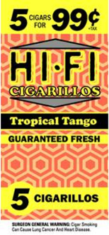 a pack of hi fi cigarillos tropical tango guaranteed fresh