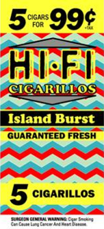 a pack of hi fi cigarillos island burst for 99 cents