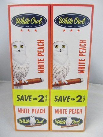 Image of White Owl Cigarillos White Peach 30 Pouches of 2