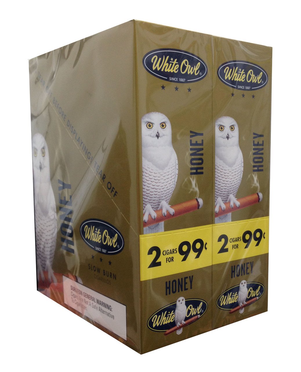 Image of White Owl Cigarillos Honey 30 Pouches of 2