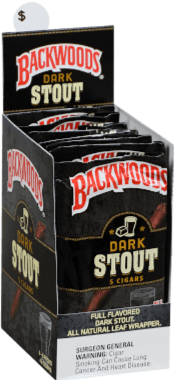 a box of backwoods dark stout cigars