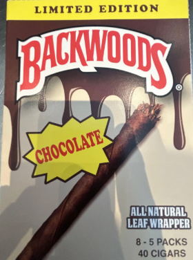 a box of backwoods chocolate flavored cigars