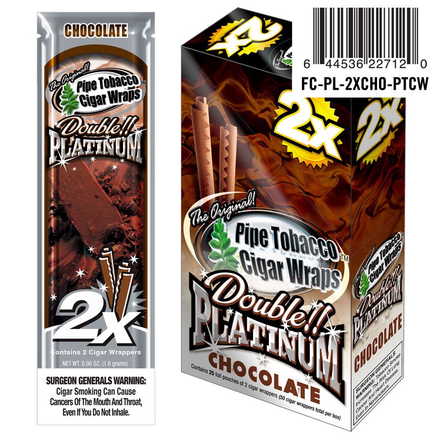 Image of Double Platinum Blunt Wraps Chocolate 25/2 Ct