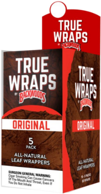 a box of true wraps original leaf wrappers