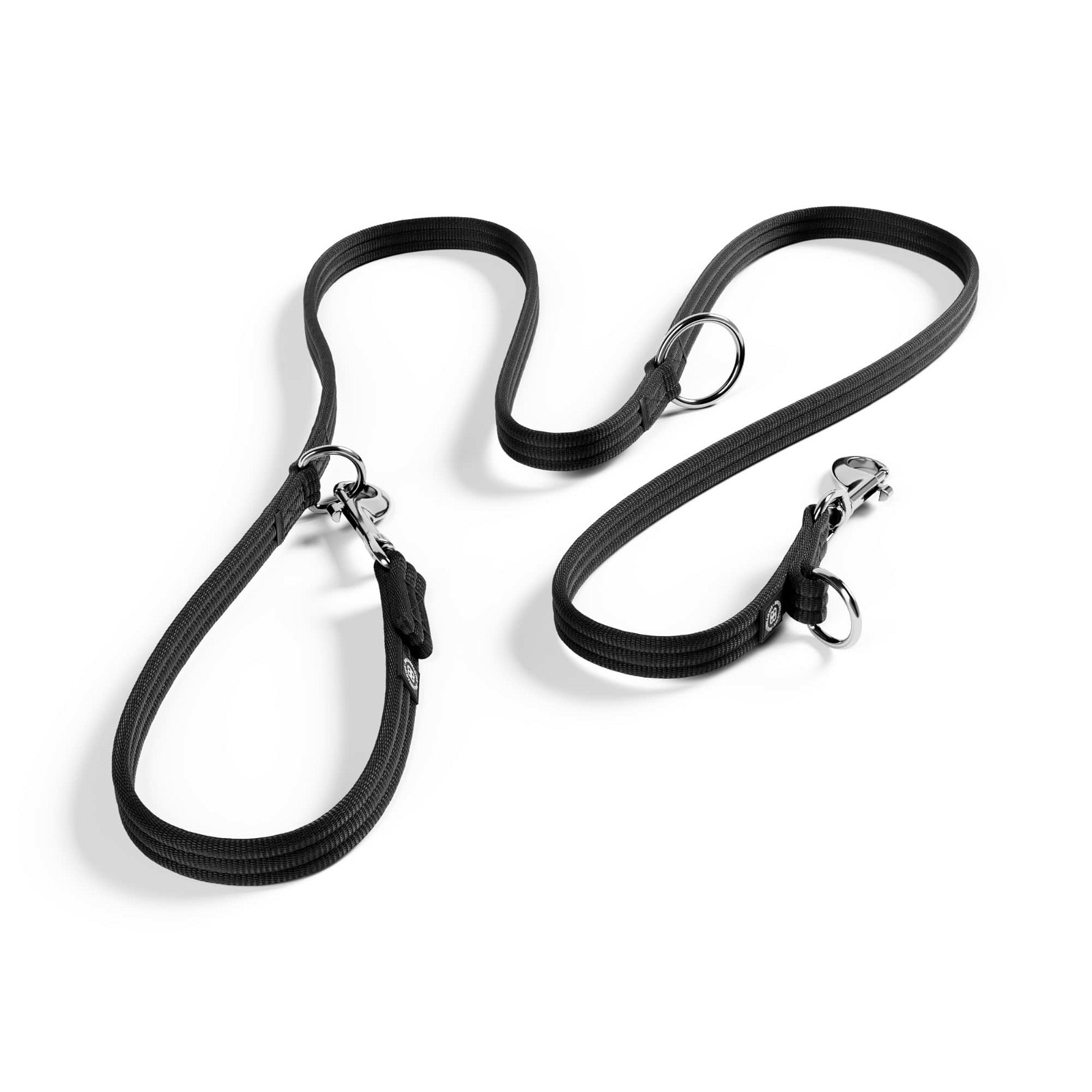 Image of Double Ended Training Lead | All Breeds - Durable & Soft 2m Lead - Black