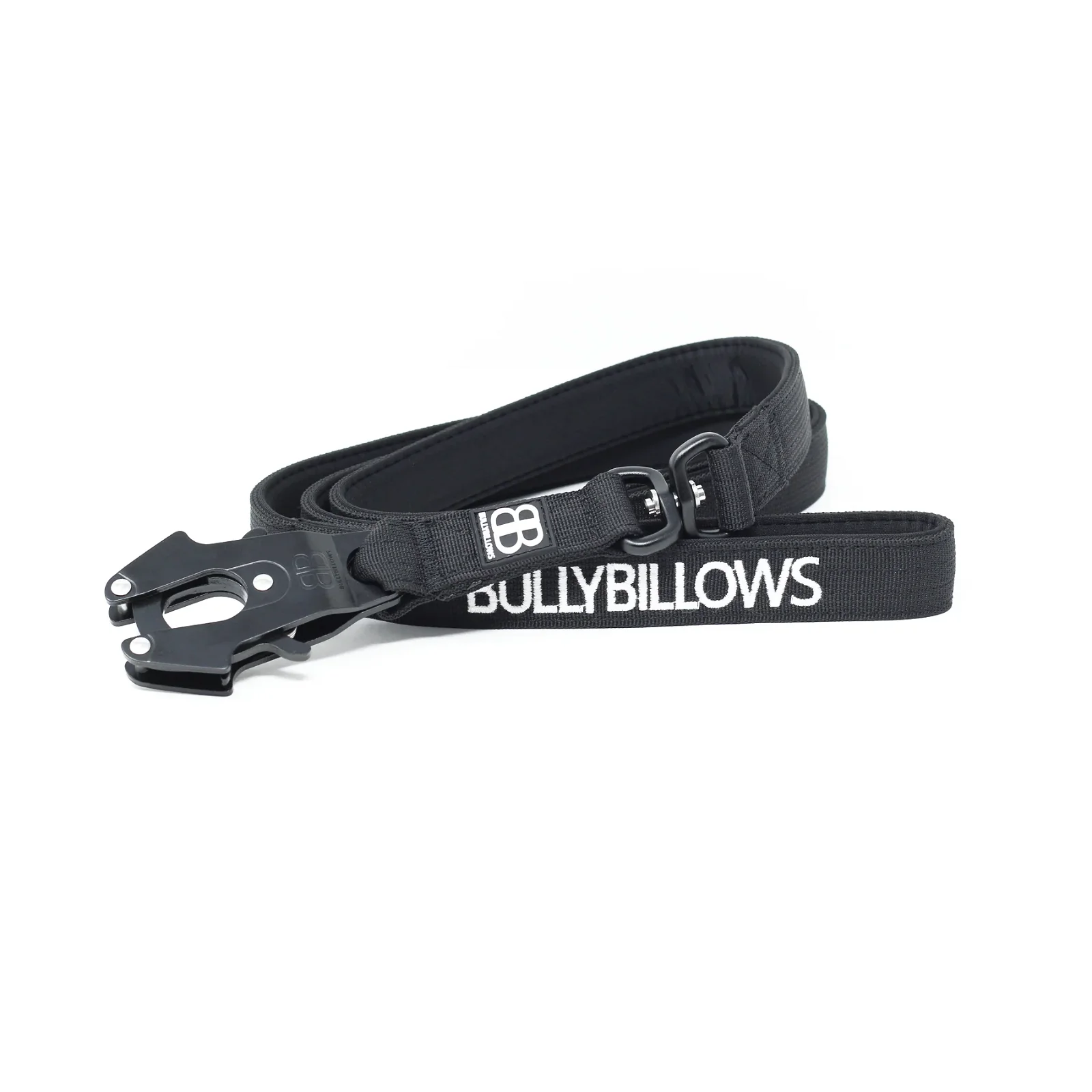 Image of 1.4m Swivel Combat Lead | Neoprene Lined, Secure Rated Clip with Soft Handle - Black