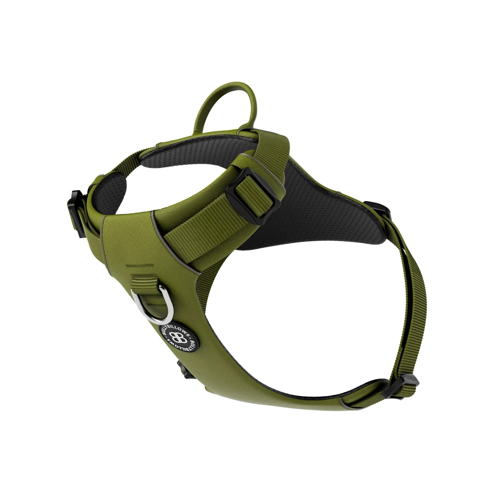 Image of Air Mesh Harness - Anti-Pull, With Handle, Non Restrictive & Adjustable - Olive Green