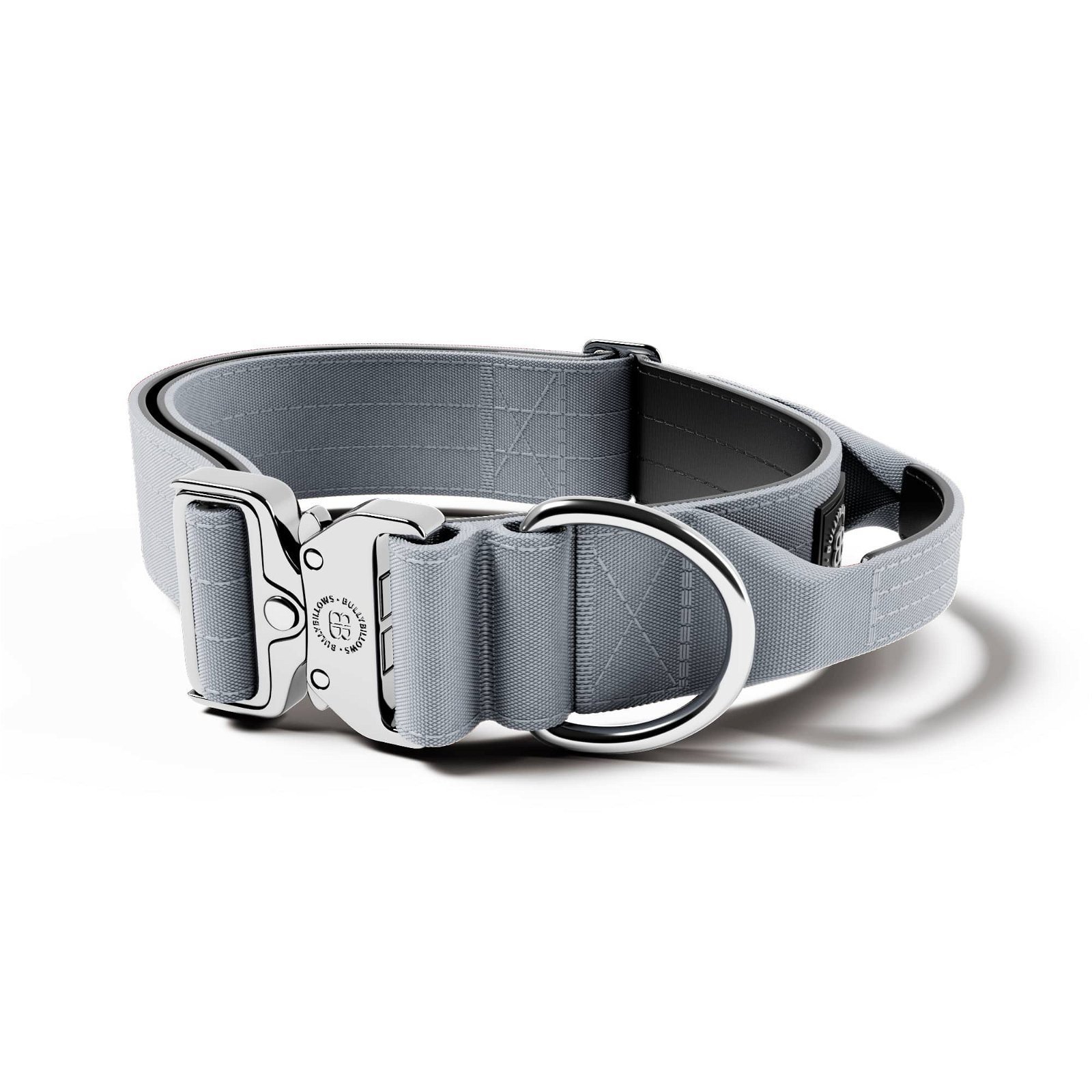 Image of 5cm Combat® Collar | With Handle & Rated Clip - PLATINUM Metal Grey v2.0