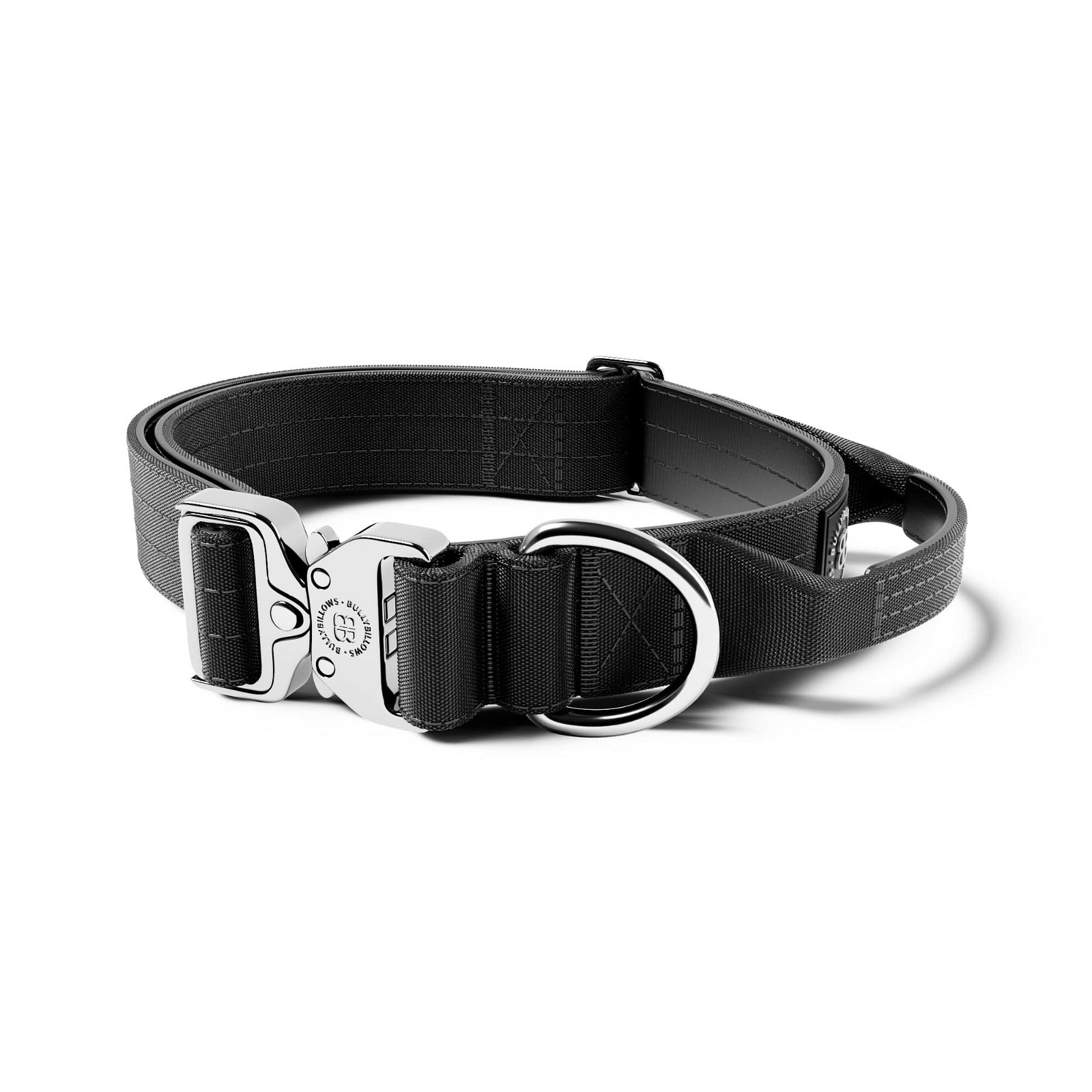 Image of 4cm Combat® Collar | With Handle & Rated Clip - PLATINUM - Black v2.0