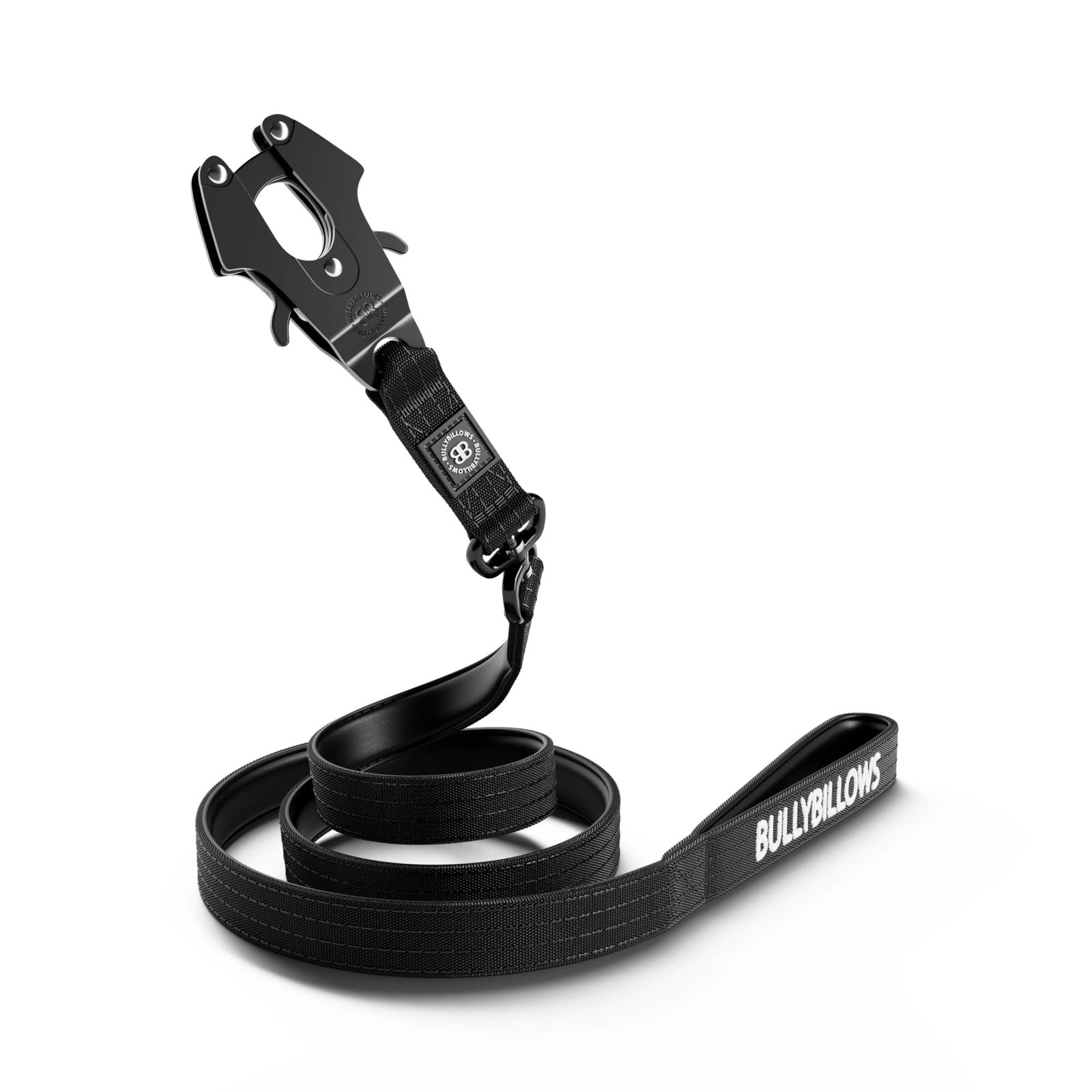 Image of 1.4m Swivel Combat Lead | Neoprene Lined, Secure Rated Clip with Soft Handle - Black