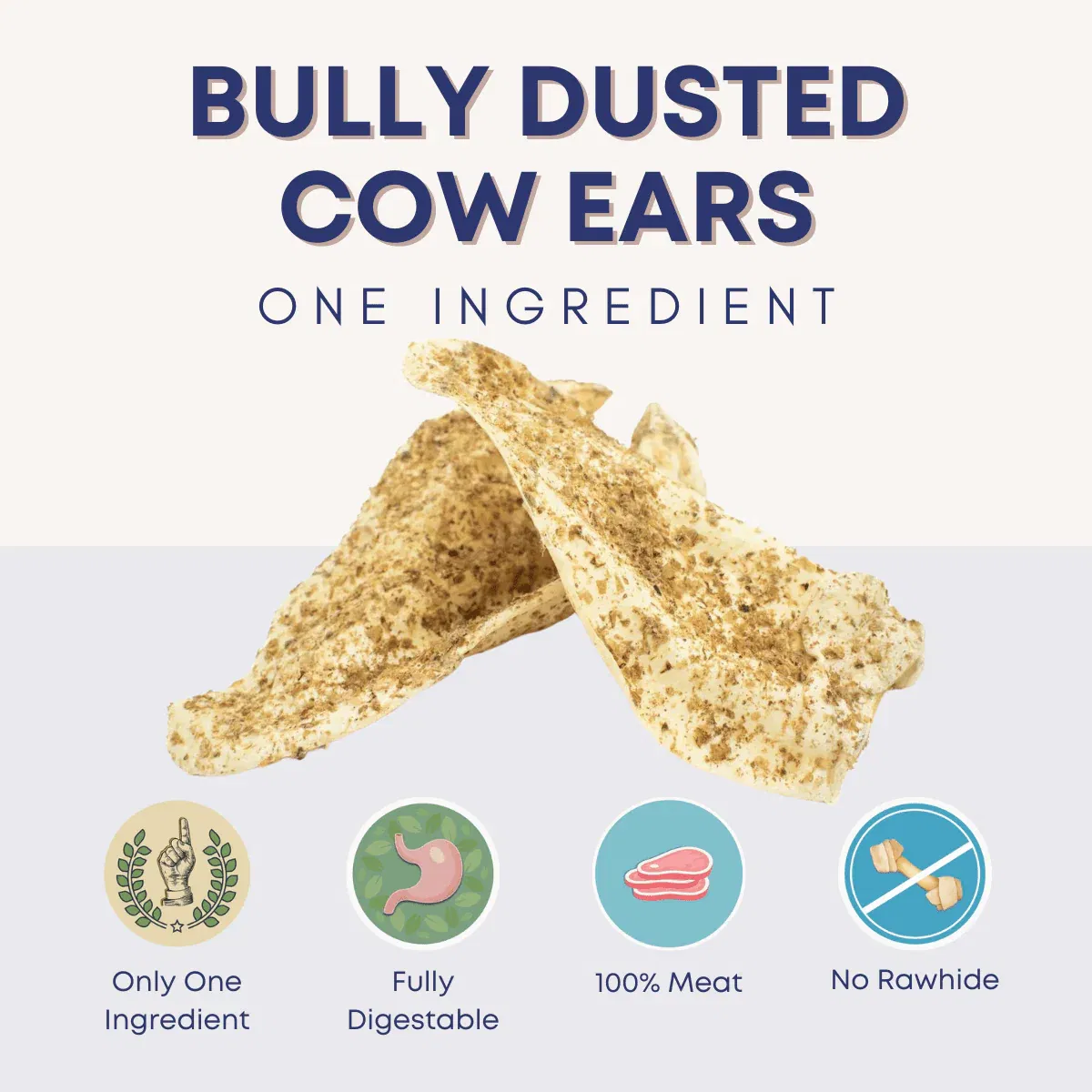 Image of Cow Ear Bully Dusted for Dogs - Jumbo