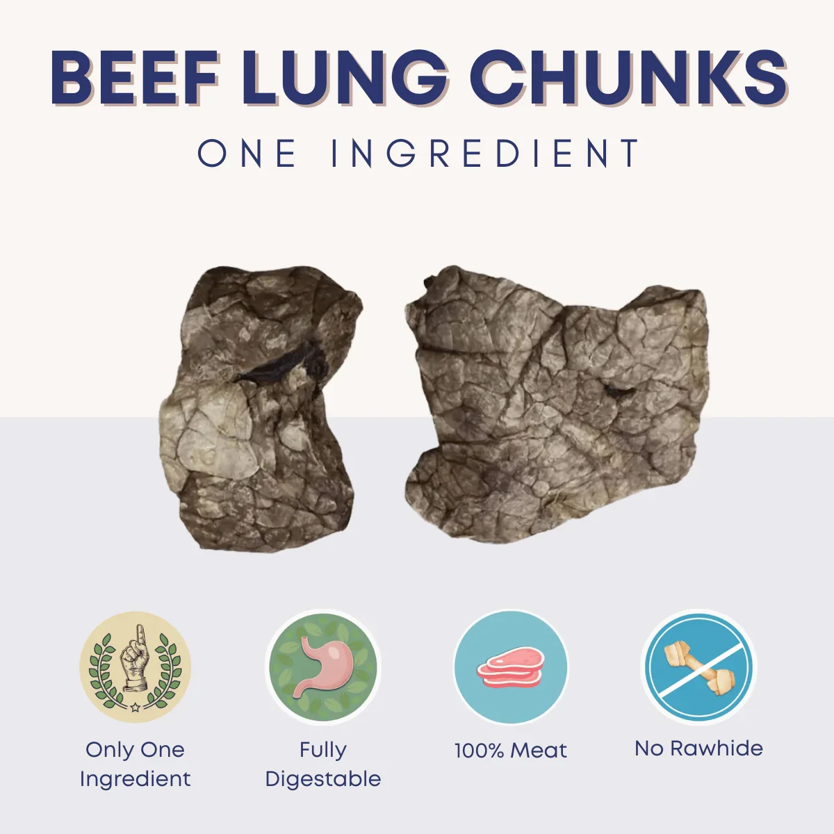 Image of Beef Lung Chunks - 1LB Bag