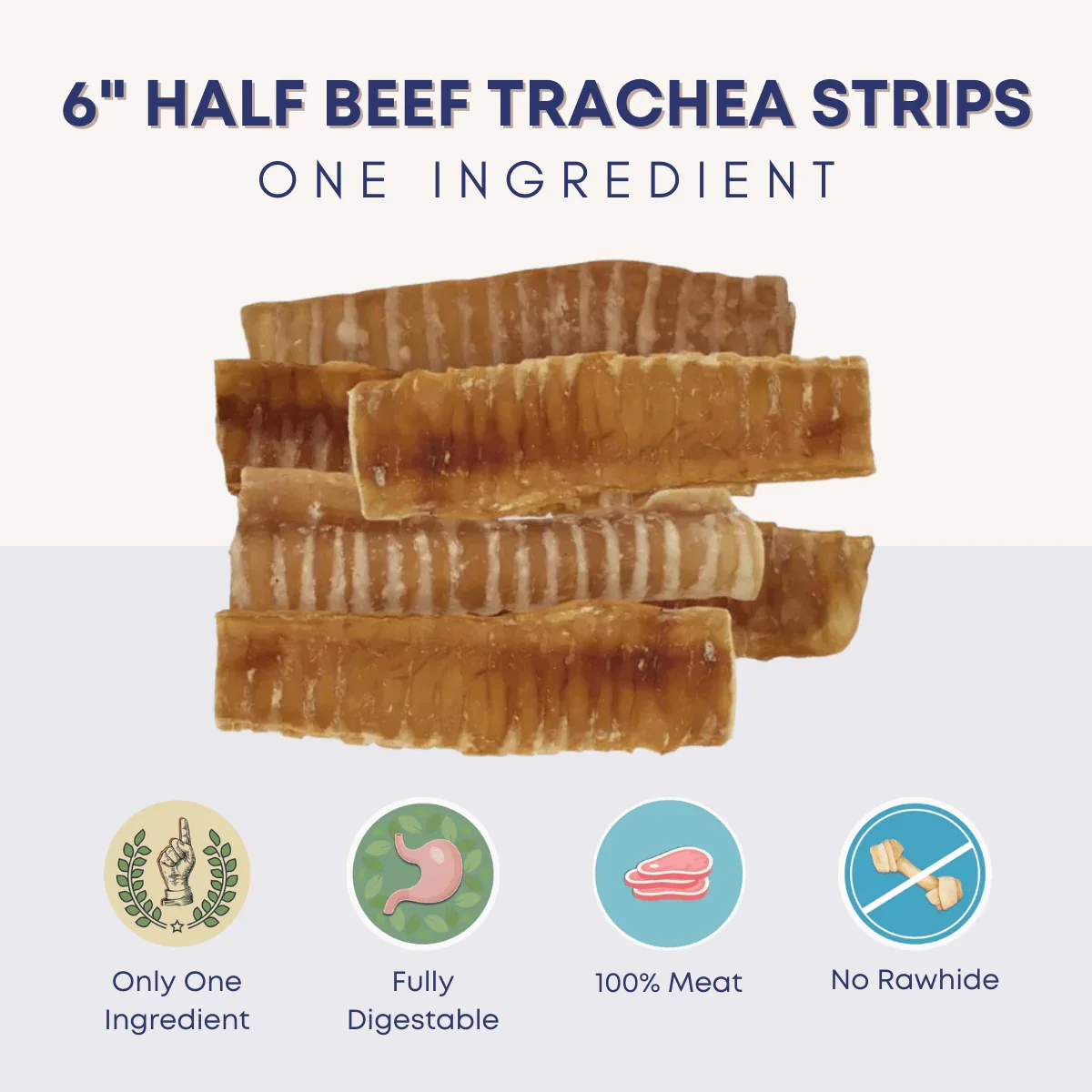 Image of 6" Half Beef Trachea Strip