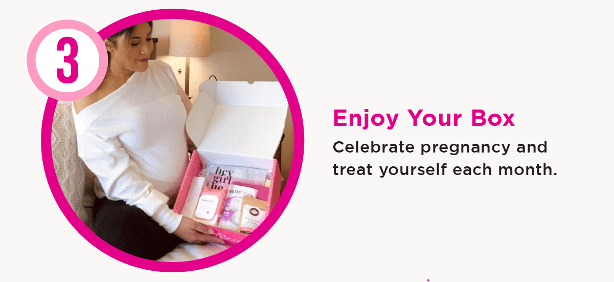 Enjoy Your Box - Celebrate pregnancy and treat yourself each month.