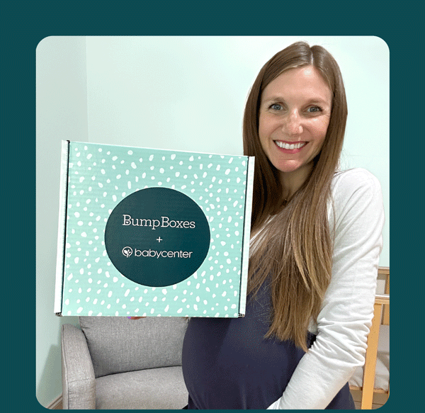 Image of a Mama with her Bump Boxes + BabyCenter Box