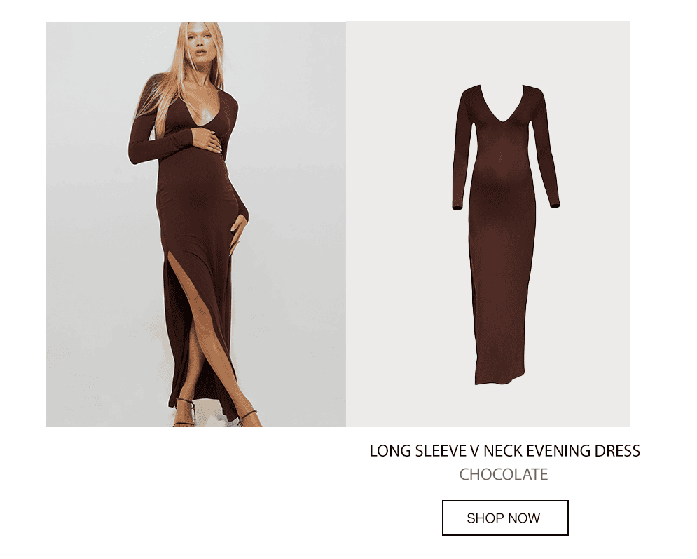 Shop The Long Sleeve V Neck Dress