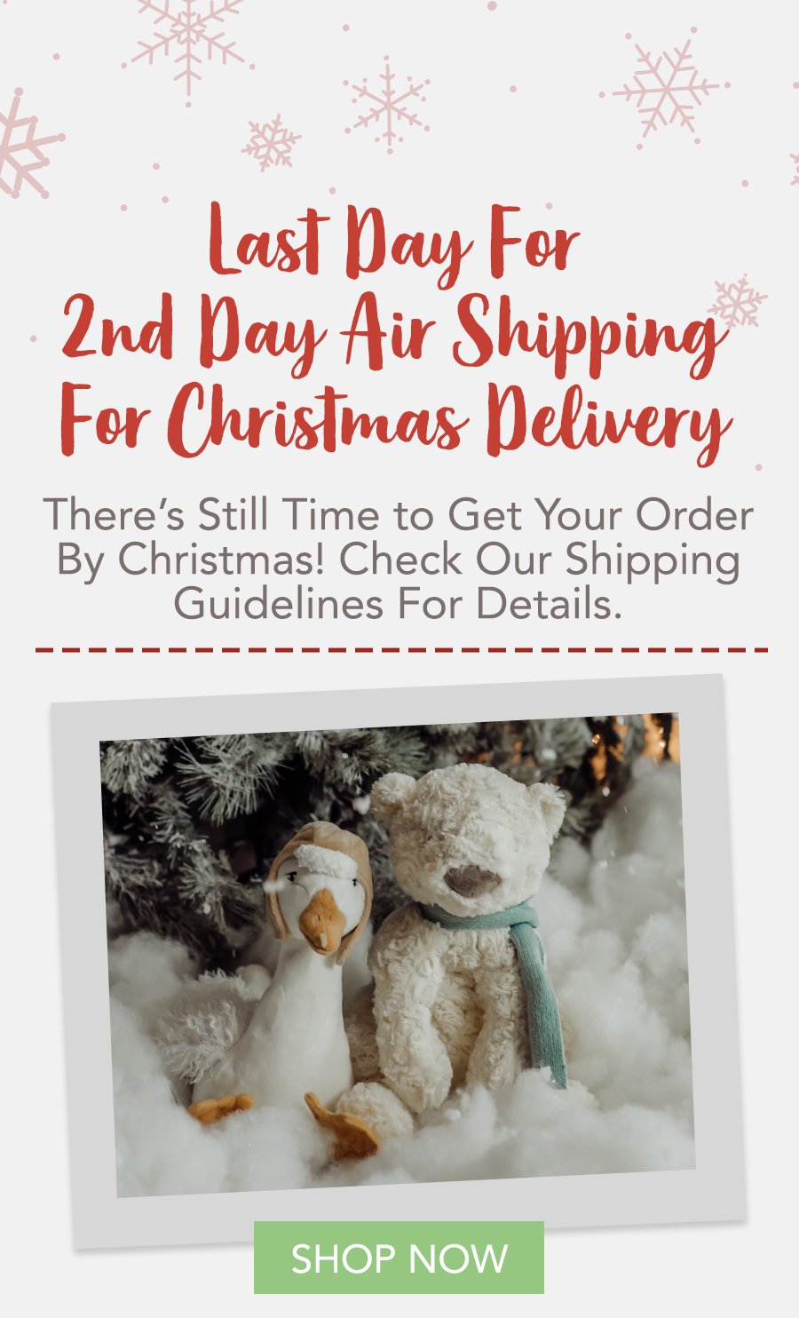 Last Day For 2nd Day Air Shipping with Christmas Delivery