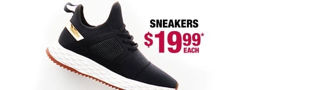 Sneakers \\$19.99* each