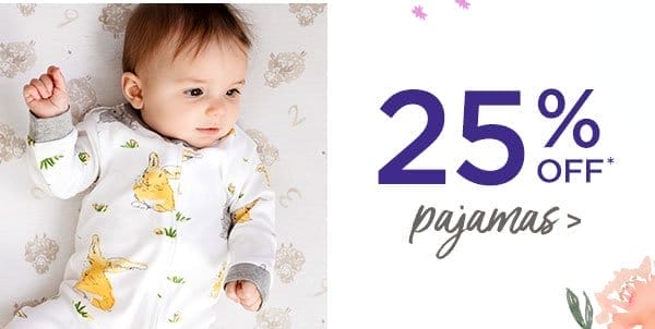 25% off pajamas!