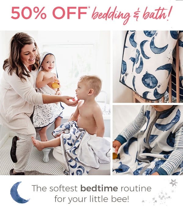50% off bedding & bath!