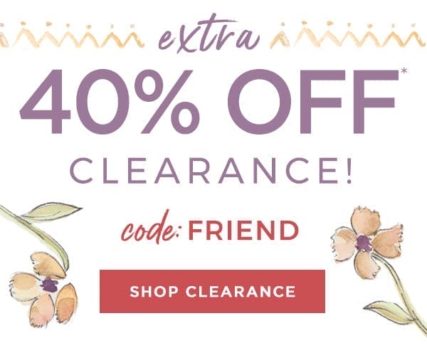 Extra 40% off clearance!