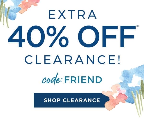 Extra 40% off clearance!