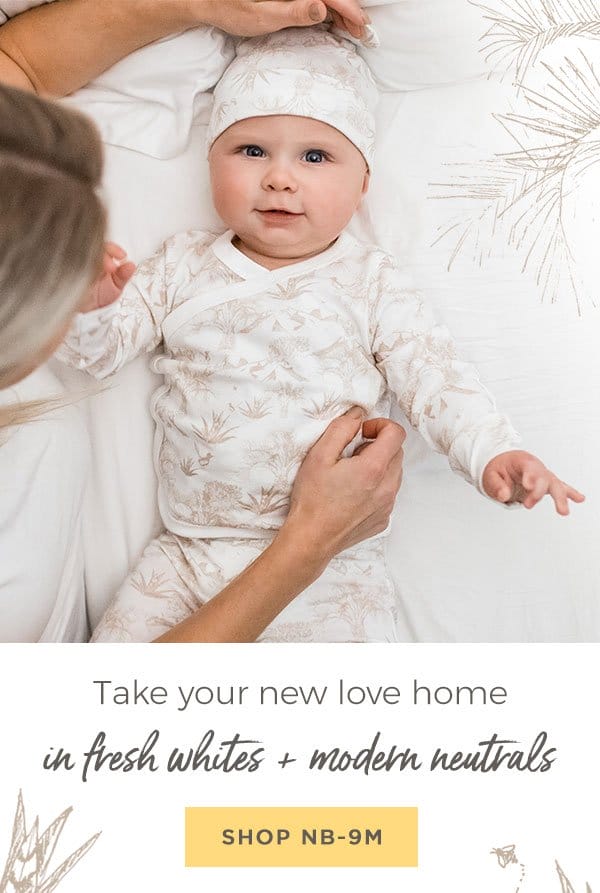 Take your new love home in fresh whites and modern neutrals!