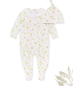 Lemon Vines Jumpsuit & Knot Top Hat Set