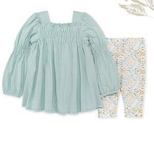 Smocked Tunic & Capri Legging Set