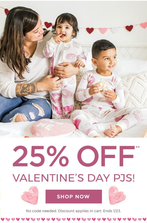 25% off Valentine's Day Pajamas!