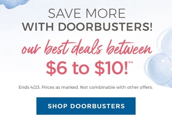 Save more with doorbusters!