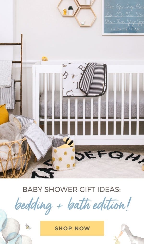 Baby shower gift ideas: Bedding + bath edition!