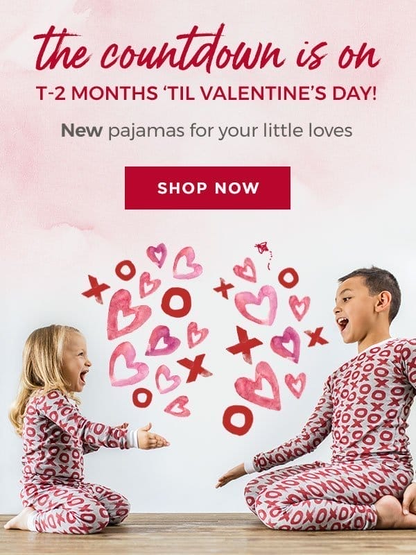 The countdown is on! New Valentine's Day pajamas!