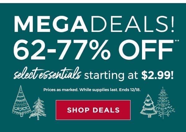 Megadeals! 62-77% off!