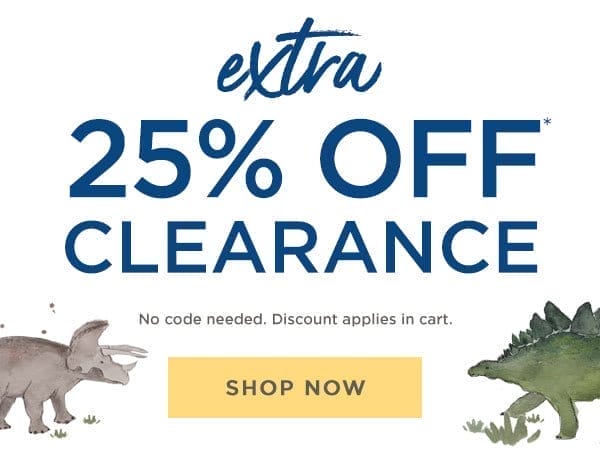 Extra 25% off clearance!