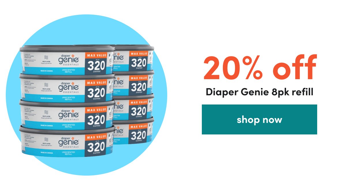 20% off Diaper Genie 8pk refill shop now